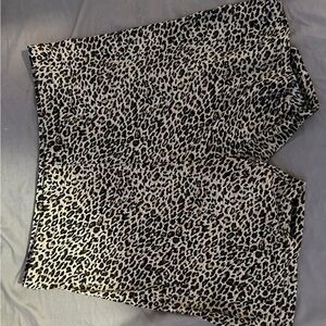 SHEIN High Waist Black and Tan Shorts